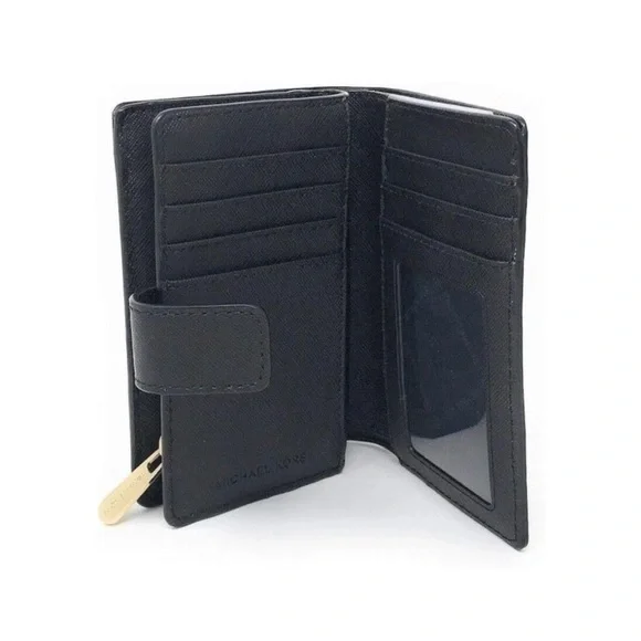 Michael Kors Black Card Holder with Gold Logo - Picture 3 of 7